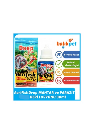 Acrifish Drop Akvaryum Balık Mantar Parazit Deri Losyonu 30 ML