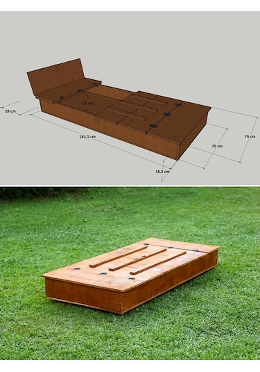 MANDU Ahşap Çocuk Kum Havuzu