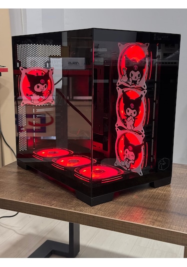 Gametech Kuromi Karakterli 7 Rgb Fanlı Akvaryum Kasa Siyah