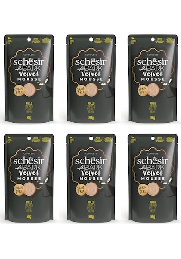 Schesir After Dark Tavuklu Pouch Mousse Kedi Yaş Mama 80 Gr. X 6 Adet