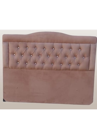 Dk 150'lık Tay Tüyü Tarçın Kumaş Dolgun Kapitone El Yapımı Çift Kişilik Başlık