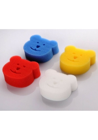 MorBebe 4'Lü Ultra Lüx Bebek Banyo Süngeri ve Cocuk Banyo Lifi ve Sungeri- Bebek Yikama Sungeri