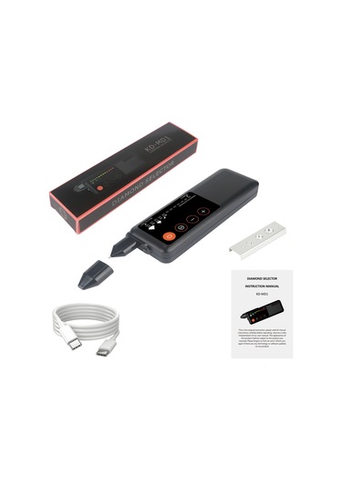Maiyame Kd-md1 Şarap Taşı Test Cihazı - Moissanit Ve Yeşim Sertliği Tespiti, Usb Şarjlı, Siyah, Pil İle Teslim