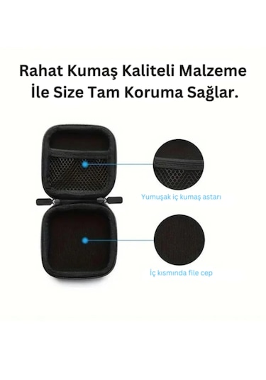 Lüks Depolama Kutusu - Sert Kulaklık Çantası Airpods & Earpods