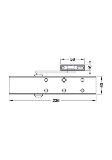Hafele Dcl51 Sabitlemesiz Kapı Kapatıcı Standart Kollu, Gümüş Ren