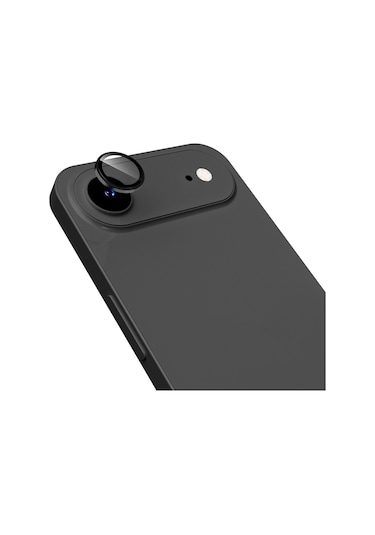Apple Uyumlu iPhone 17 Air Zore Mikro Kamera Lens Koruyucu Siyah
