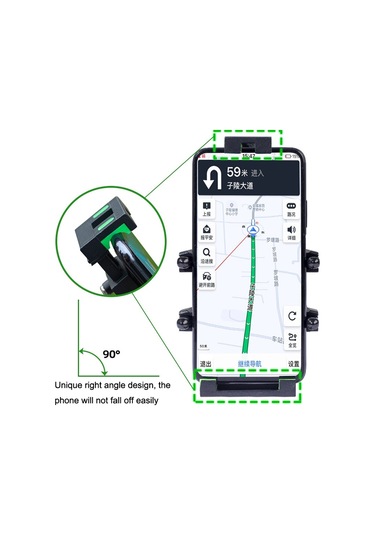 A02 Motosiklet Cep Telefonu Navigasyon Braketi Araba Sürme Anti-şok Alüminyum Alaşımlı Raf Dikiz Aynası Modeli Diğer