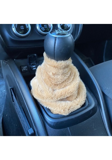 Yumuşak Peluş Vites Körüğü Vites Süsü Kahverengi Kahverengi