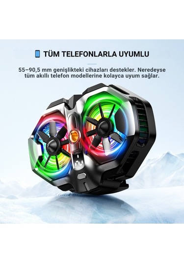 Polham Çift Fanlı 10.000 Rpm Soğutucu Rgb Led Işık Efektli Ultra Sessiz Çalışma Oyuncular & Yayıncılar İçin