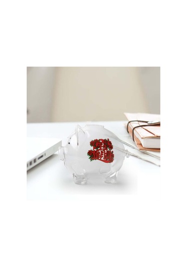 Suntek Cam Domuz Heykelcik Masaüstü El Sanatları Çocuklar