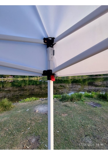3x3 M 40 Mm Altıgen Gazebo Tente Beyaz