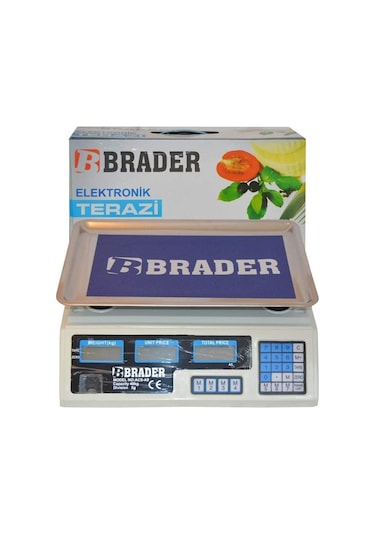 Dijital Göstergeli Elektronik Bakkal Kasap Manav Terazisi 40 Kg Çok Renkli