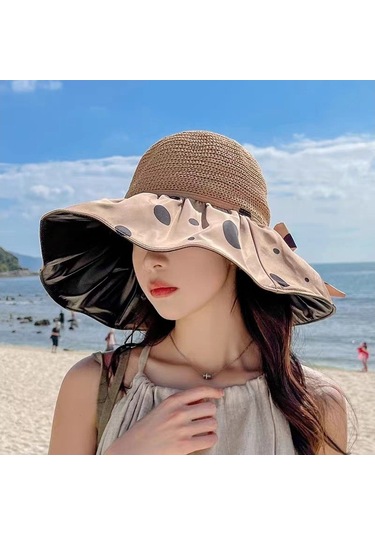 Kadınlar İçin Geniş Kenarlı Uv Koruyucu Siyah Güneş Şapkası Yüz Ve Cilt Koruma Sağlayan Şık Ve Fonksiyonel Aksesuar Pembe