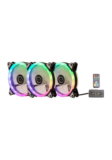Performax Aurora Rgb 120Mm 3'Lü Fan Kit Kumandalı