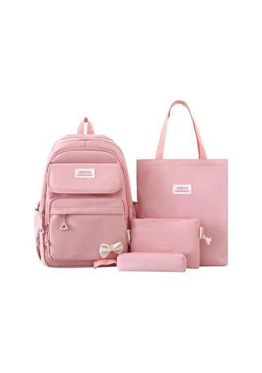 Novahub Dört Parça Sırt Çantası Seti Düz Renk Sırt Çantası Öğrenci Okul Çantası Açık Hava Seyahat Geniş Kapasiteli Sırt Çantası Mavi MAvi