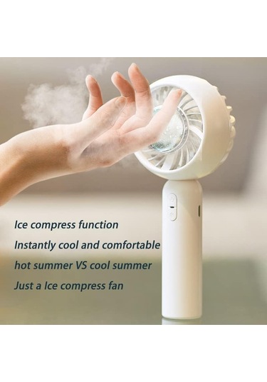 Buz Sıkıştırma Fan Usb Şarj Edilebilir Taşınabilir Mini Rüzgar Taşınabilir Buz Top Soğutma Küçük Fan Pembe