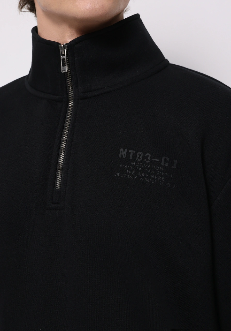 Colins Comfort Fit Erkek Siyah Sweatshirt Cl1077098 Q1.v2 Blk Siyah