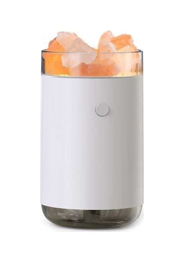 Moly Kristal Tuz Taşı Ile Renkli Işıklı Nemlendirici, Hava Temizleyici Ve Rahatlatıcı