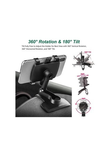 Liangmei 360 Derece Rotasyon Araç Telefonu Tutucu Standı