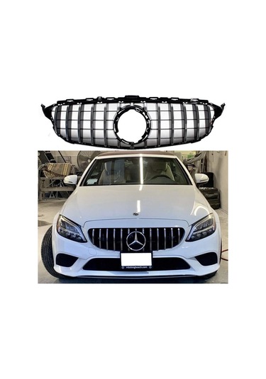Mercedes W205 Gtr Ön Panjur Izgara Seti Krom-siyah 2019 Sonrası