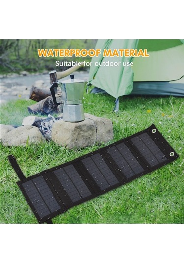 Pazly 10w Katlanabilir Taşınabilir Güneş Paneli Yüksek Verimli Usb Portlu Güneş Modülü