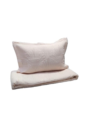 Bahar Drop Çift Kişilik Yatak Örtüsü Pudra