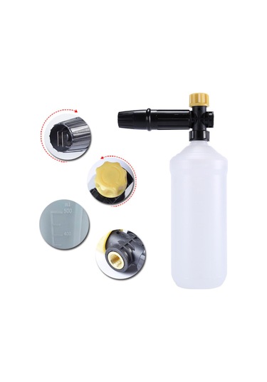 Yunboo Stihl Ve Huter Yıkama Makineleri İçin Köpük Oluşturucu - 60-180 Bar Basınç Aralığı, Ayarımsız Köpük Açısı, 1 Litre Hacimli