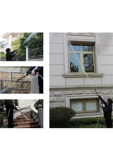 Yüksek Basınçlı Yıkama Tabancası Ile Yüksek Güç Yıkama Siyah