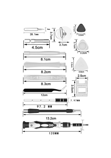 Cc Globall 122'sı 1 Arada Çok Işlevli Hassas Bakım Araç Seti