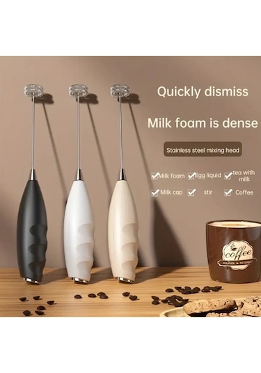 Elmpaly Siyah Elektrikli Süt Köpürtücü Ve Mini Çırpıcı - El Tipi Köpük Yapma Makinesi Diğer