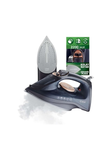 Kiwi KSI6344 Seramik Tabanlı 2200 W Buharlı Ütü