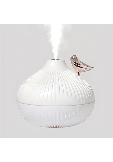 Techbloom 1 X 10 14 Oz Led Işık Soğuk Buhar Nemlendirici Usb Aromaterapi Difüzör Taşınabilir Mini Oda Nemlendirici White