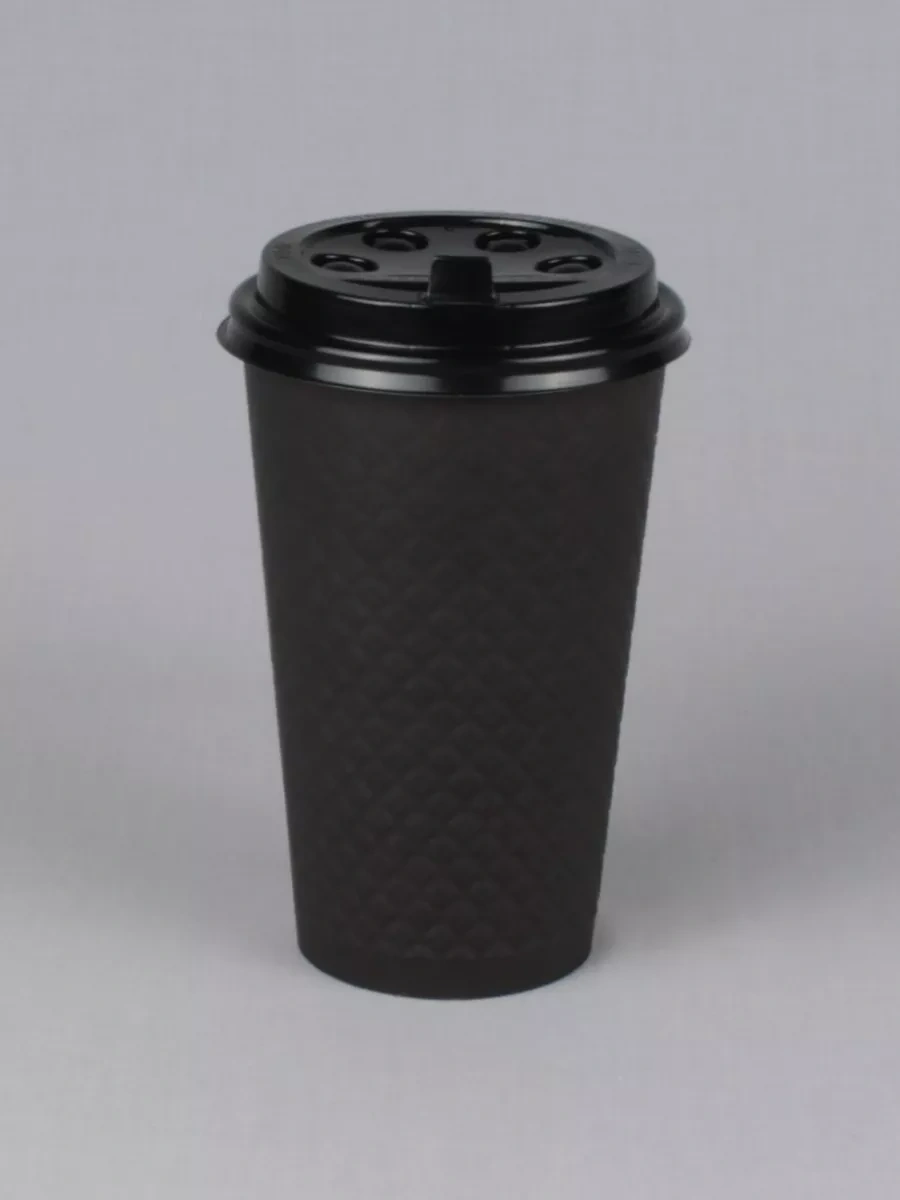 Softhomecraft Kağıt Bardak Çift Katmanlı 400 Ml 25 Adet, Kapaklı 173946750 100 adet