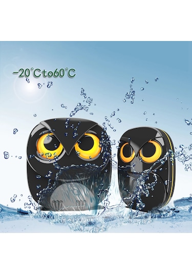 Monozone Lüx 1 Buton 1 Alıcı Kablosuz Kapı Zili Baykuş Şekilli