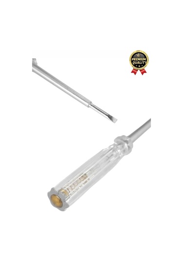 Özel Üretim Ev Ofis Akım Test Uzun Vida Tornavida Düz Uçlu Elektrik Kontrol Kalemi Seti 190mm-1 Adet