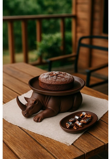 Oxyteez Kahve Temalı Dekoratif Obje Kahverengi Renk Reçine Tasarım Ev Ve Ofis Dekorasyonu