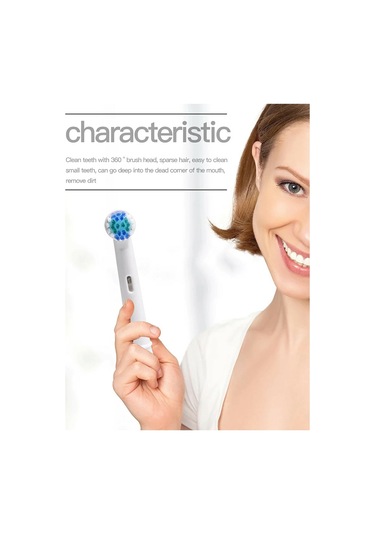 Oral-B Şarjlı Diş Fırçası Uyumlu 8 Adet Yedek Başlık 4 Adet Kapak