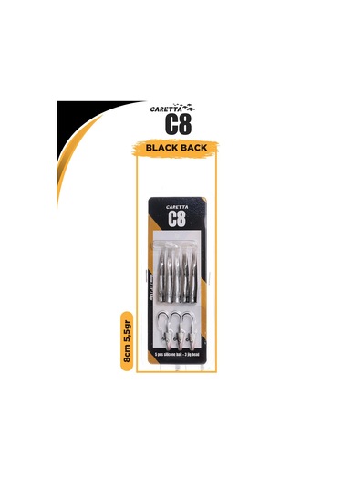 Caretta C8 8cm 5.5 Gr Color Code: Black Black