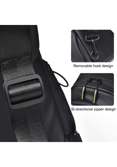 Sones Weıxıer 2122 Günlük Tek Omuzlu Çapraz Göğüs Çantası Büyük Kapasiteli Su Geçirmez Motosiklet Çantası Siyah
