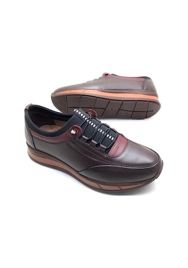 Derilax Hakiki Deri Tam Ortopedik Erkek Ayakkabı-Kahve Kahverengi