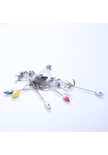 Reedark Lonsan Yeni Alabama Köyü Seti: Liderli Çengel, Yabancı Yem Ve Aksesuarlar - Deniz Ve Göl Balıkçılığı İçin Tam Zirve Sarı Ağ Desenli, 21.5cm, 17g