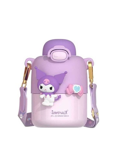 Maoyaya 430ml Mor Ruyı Paslanmaz Çelik Çocuk Yalıtımlı Karikatür Sürahi Su Isıtıcısı Mor