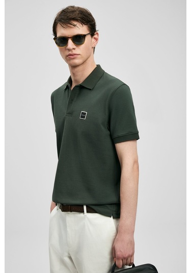 Lufian Carter Smart Erkek Polo T-shirt 111040233 Haki