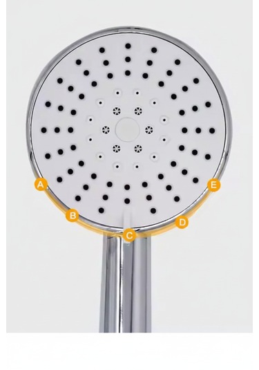 Galaxy 5 Fonksiyonlu Krom Duş Başlığı Kireç Kırıcılı El Duşu Krom