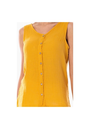 Kolsuz Melis Yazlık Müslin Bluz Hardal Hrd-hardal Hardal