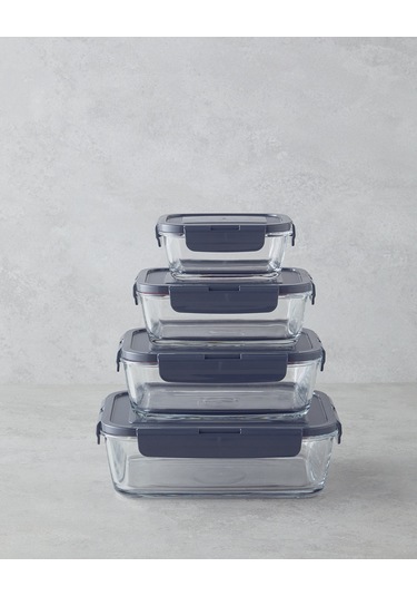 Fresh Ware Cam Saklama Kabı 800 Ml Gri Gri
