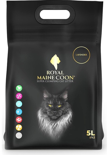 Royal Maine Coon Lavanta Kokulu Perlit Kedi Kumu 5 L