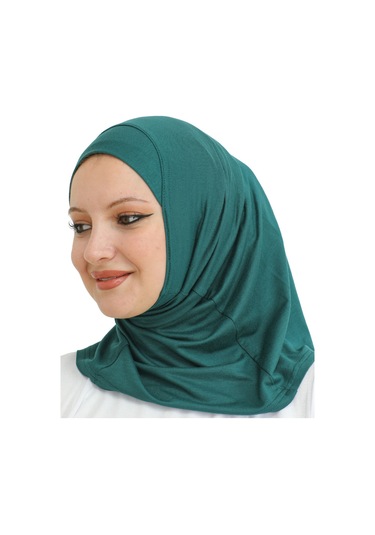 Spor Başörtüsü Kadın Hazır Giyim Türban Viskon Eşarp Şal - Zümrüt Yeşili Zümrüt