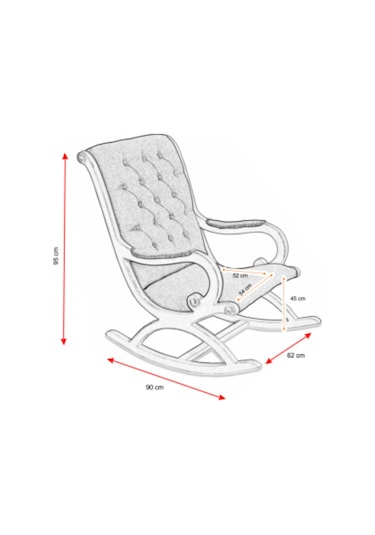 Asedia Rustik Lake Frida Sallanan Sandalye Dinlenme Koltuğu