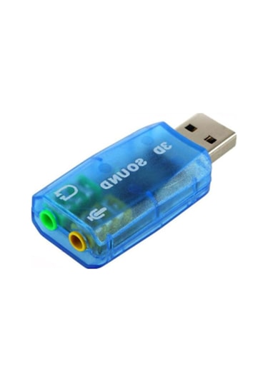 Hytech HY-U705 5.1 USB Ses Kartı Mavi
